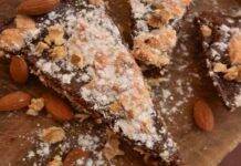 Torta morbida al cioccolato ricotta noci e mandorle