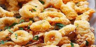 gamberi e calamari al forno