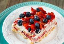 dessert vegano ai frutti rossi