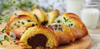 Ciambella con cuore di cacao