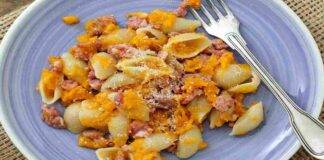 Conchiglie al ragù bianco con zucca