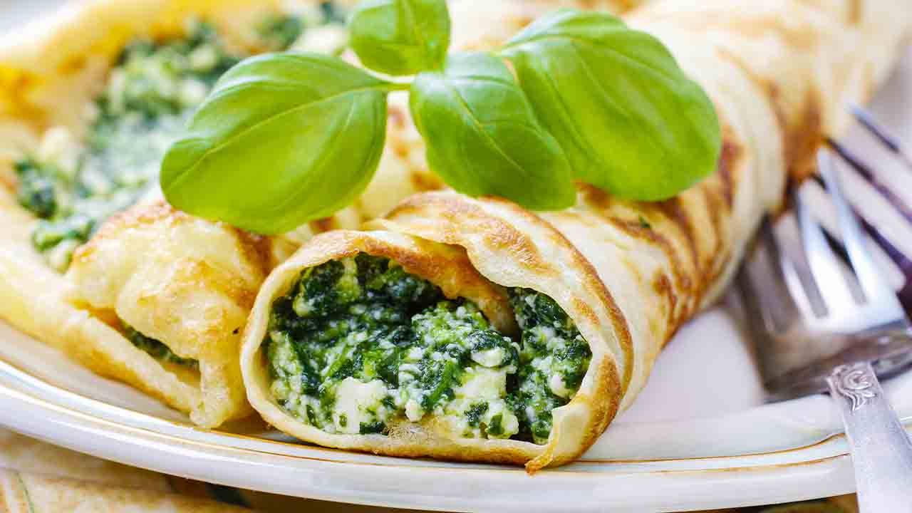 Crepes verdure e ricotta al forno