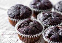 Muffin al cioccolato fondente senza lievito