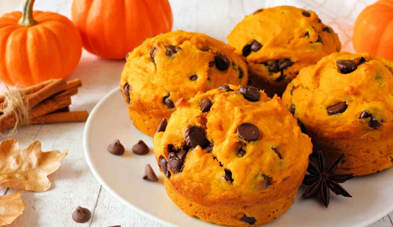 Muffin alla zucca cannella e cioccolato ricettasprint