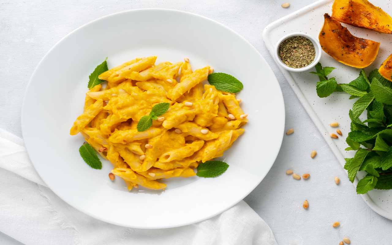 pasta zucca philadelphia ricetta FOTO ricettaspirnt