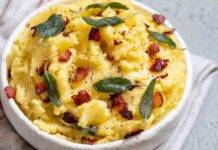 Purè di patate veloce con pancetta