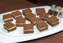 Quadrotti al caffè con crema al tiramisù | deliziosi dolcetti facili e veloci Quadrotti al caffè con crema al tiramisù