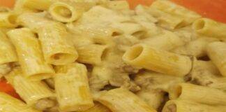 Rigatoni con crema al formaggio fior di latte e pollo