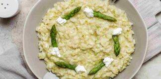 Risotto agli asparagi con burrata