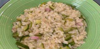 Risotto al limone con zucchine e prosciutto cotto