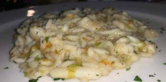 Risotto con verdure miste e calamari