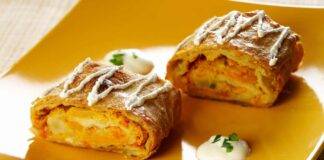 Strudel con zucca salato