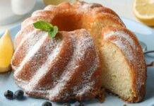 Torta al limone e latte di mandorla