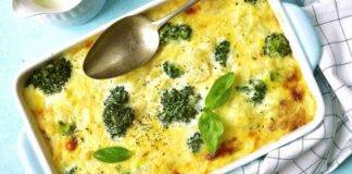 Gratin filante di riso broccoli e mozzarella ricettasprint