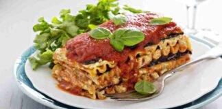 Lasagna vegetariana alla parmigiana con tofu