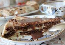 Mattonella al cioccolato con biscotti e mascarpone | Golosissima mattonella cioccolato biscotti mascarpone ricetta