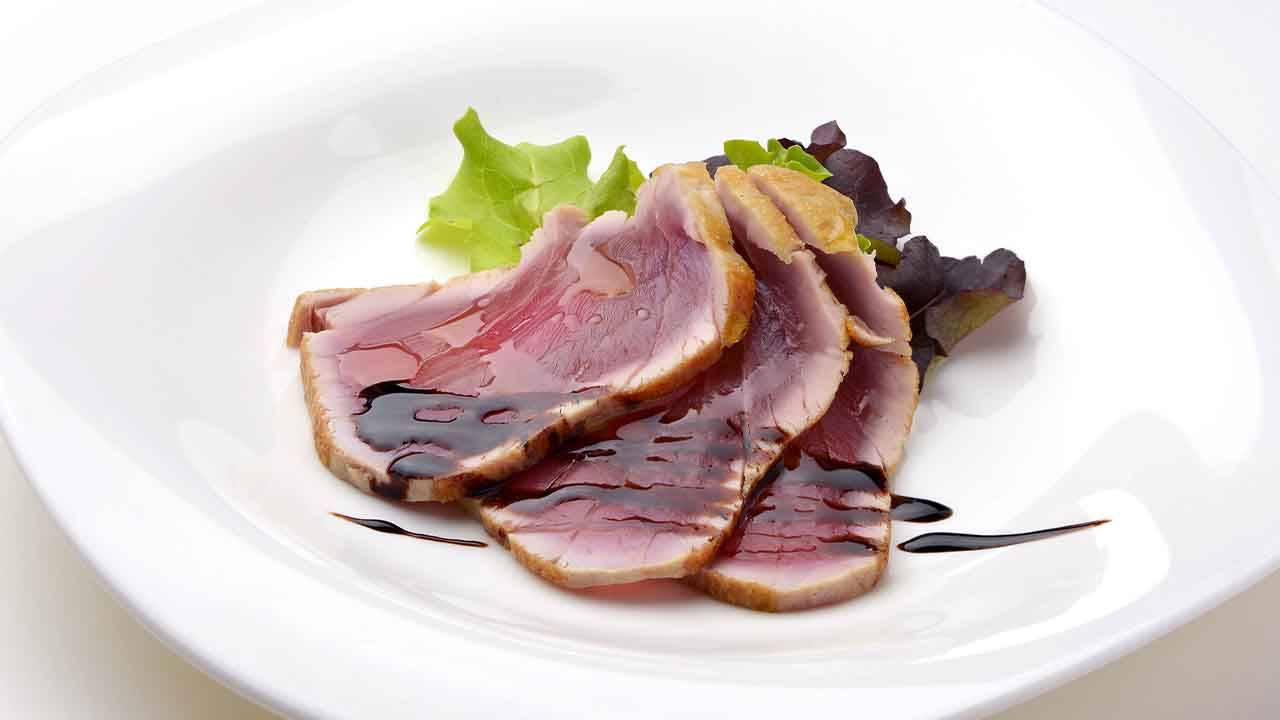 tonno in salsa di soia e aceto balsamico