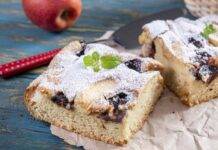 Torta con mele e prugne