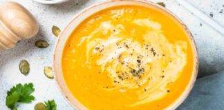 Vellutata di zucca e patate con philadelphia