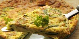 Frittata con zucchine e scamorza