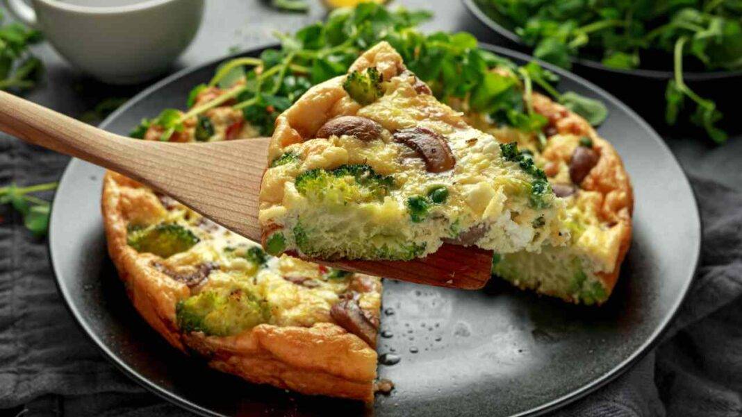 Frittata con broccoli e funghi al forno Un secondo ricco e gustoso