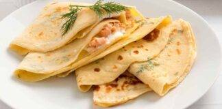 Crespelle al salmone con mousse di ricotta