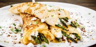 Crespelle con asparagi spinaci e ricotta