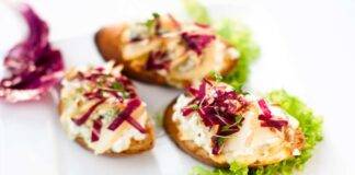 crostini radicchio formaggio ricetta