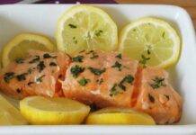 salmone al vapore marinato