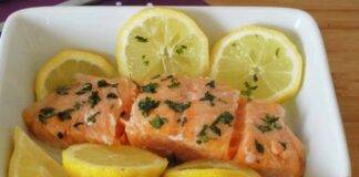 salmone al vapore marinato