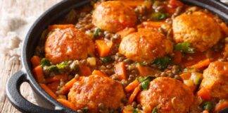 Polpette al sugo con verdure