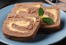 Rotolo al nesquik con crema al latte
