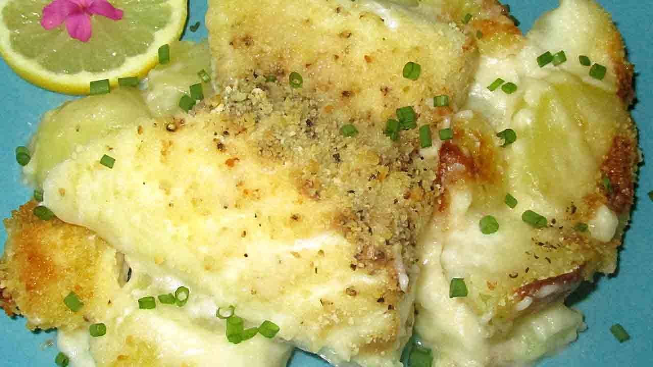 Merluzzo al forno gratinato