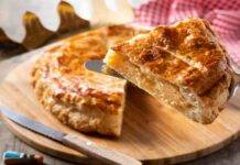 Strudel di pasta brisè con crema di ricotta all'arancia