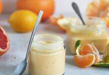 Crema setosa agli agrumi senza uova