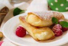 Crepes dolce con ripieno alla ricotta