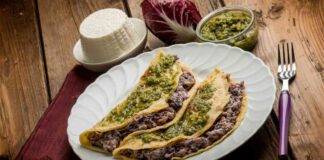 Crespelle ripiene di radicchio