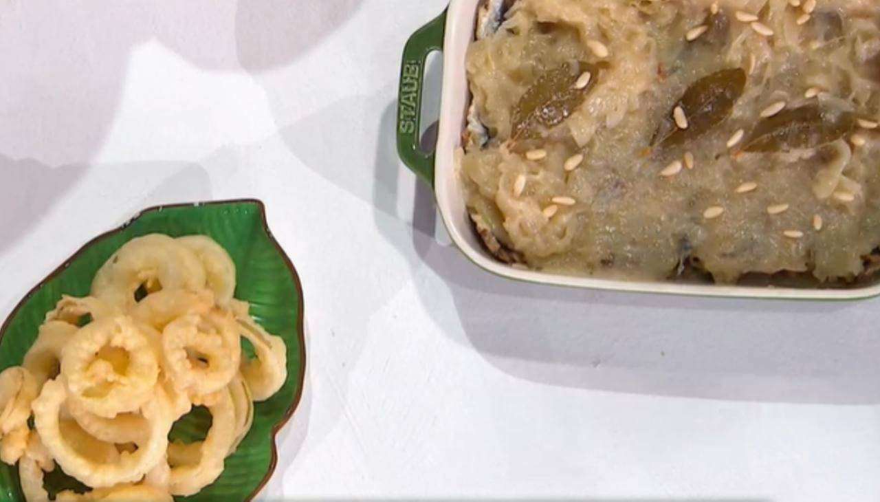 È sempre Mezzogiorno | Ricetta degli chef Gemelli Billy | Sarde in saor e cipolle in tempura