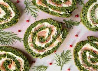 Girelle frittata con spinaci prosciutto crudo e philadelphia