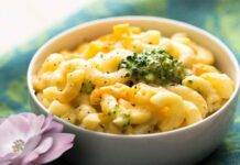 Maccheroni alle verdure con crema al formaggio