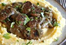 polenta con straccetti di pollo