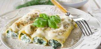 Cannelloni di ricotta e spinaci bianchi