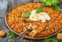 Ricetta originale per friggitrice ad aria, prepariamo insieme una gustosa sbriciolata Sbriciolata di pere con ricotta e noci
