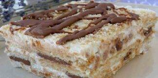 Torta di pan bauletto con nutella e crema panna e mascarpone