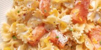 farfalle con salmone burro e limone