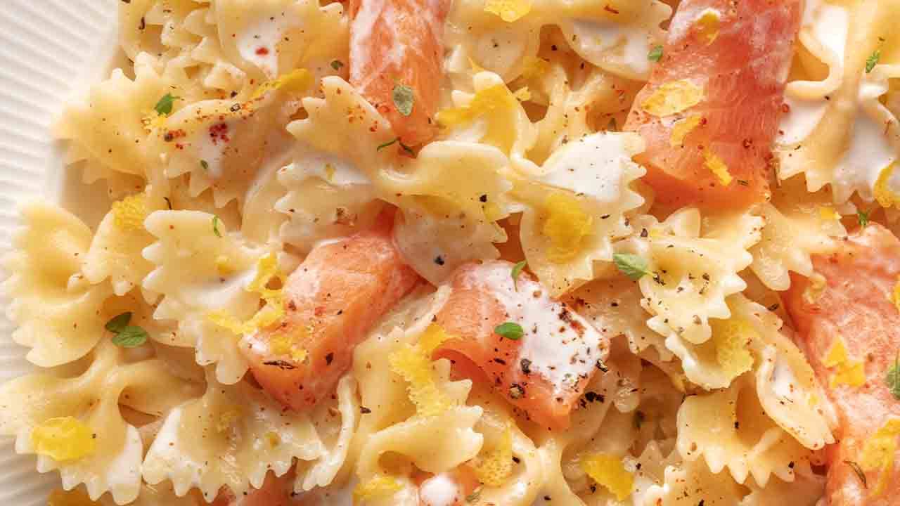 farfalle con salmone burro e limone