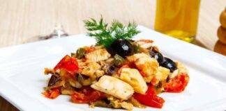 spezzatino di baccalà con peperoni olive e capperi 2022/01/27 ricettasprint