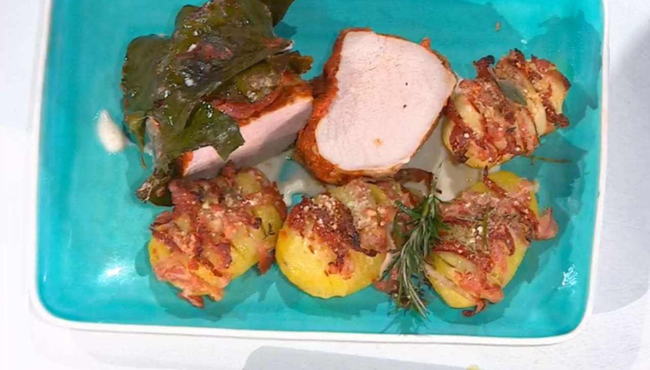 È sempre Mezzogiorno | Ricetta dello chef Antonio Paolino | Vitello in foglie di limone e patate fantasia