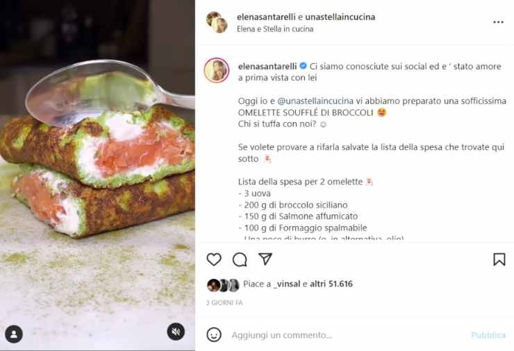 Elena Santarelli in cucina omelette  - RicettaSprint 