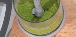 Pesto di rucola brillante. Foto di È sempre Mezzogiorno